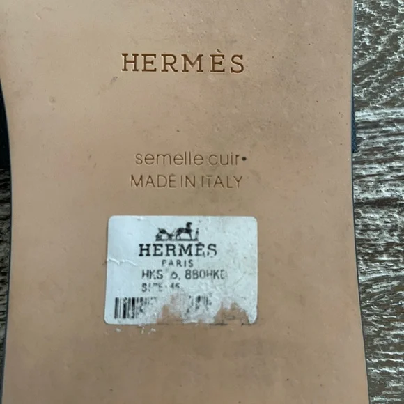 Hermes sandals size 46/13 black w/ orange inner sole. Excellent condition. Hermes | Shoes | Hermes Sandals Size 463 Black W Orange  main image 3